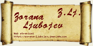 Zorana Ljubojev vizit kartica